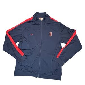 Vintage Nike Team Boston Red Sox Track Jacket Mens XL MLB Full Zip Blue Y2K